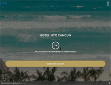 Tablet Screenshot of nyxhotels.com